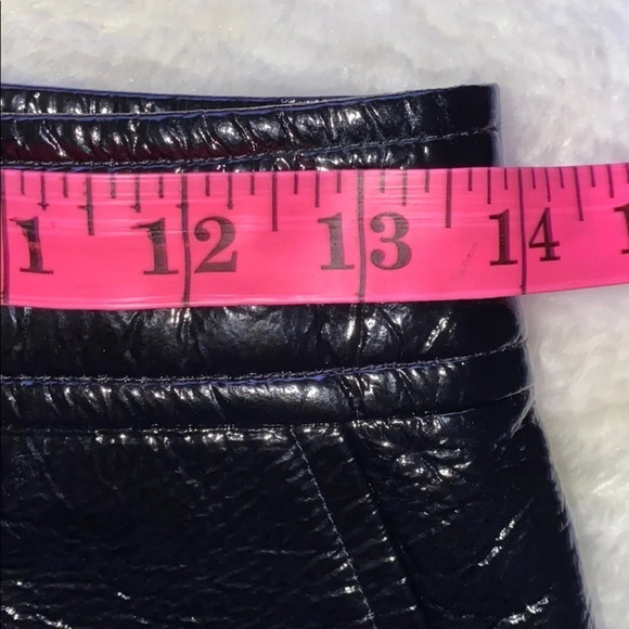 H&M high waisted faux patent leather mini skirt - Picture 6 of 13